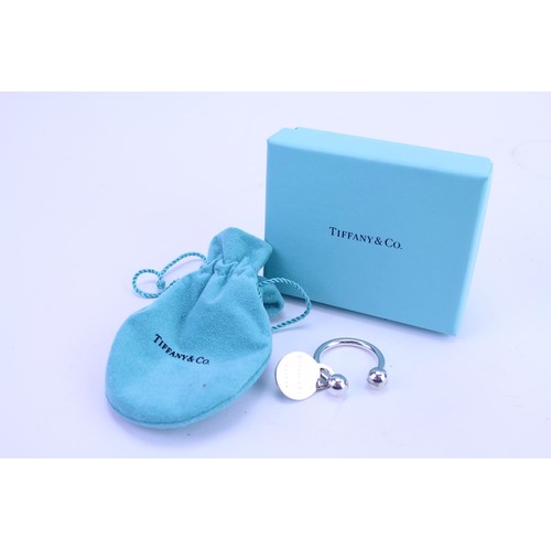 89 - A Tiffany & Co Silver Key Ring in Original Box.