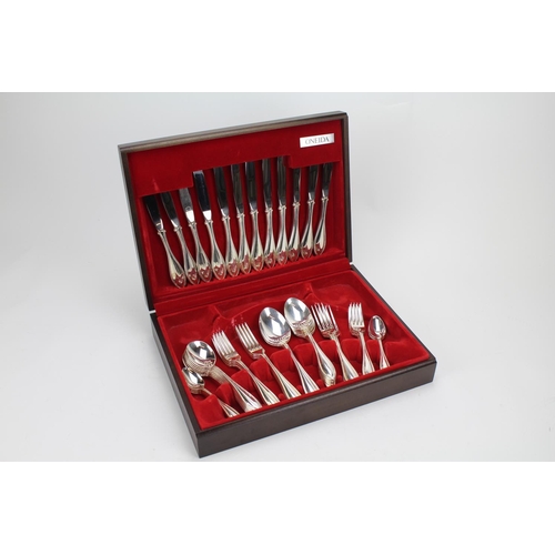 75 - A Canteen of silver plated kings pattern cutlery in Original Box.