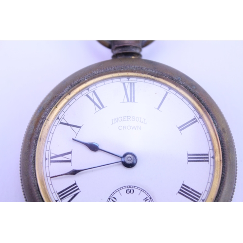 187 - An Early Ingersoll Pocket Watch in Metal Case.