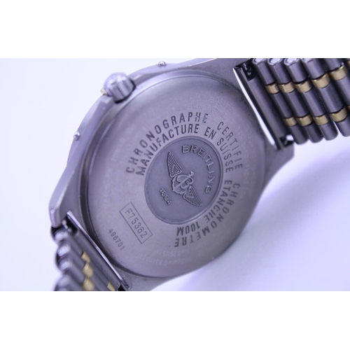 190 - A Scarce Gentleman's Breitling Chronometer Aerospace Wristwatch with Original Titanium Metal Strap. ... 