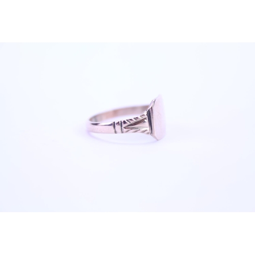 120 - A 9ct Rose Gold dress signet ring. Size approx M.