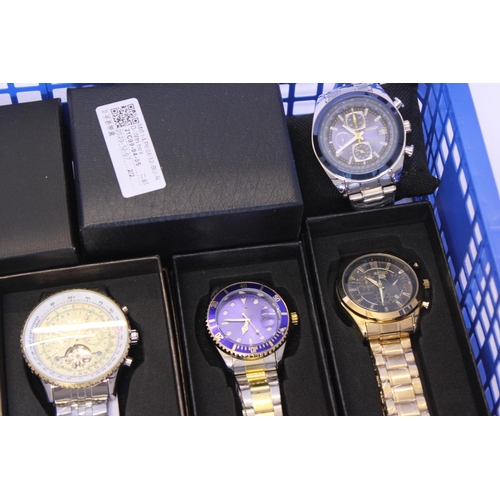 197 - A Collection of 9 x Boxed Unused Watches from an Old Shop Stock.