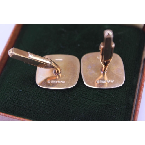 140 - A Pair of 9ct Gold Gentleman's Cufflinks. Weight approximately 8.1 grams. S. & K. H. makers mark.