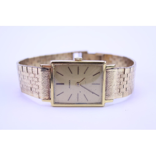 204 - A Juvenia 18ct Gold Wristwatch with flexible link strap. Weight approximately 50 grams gross. (inclu... 