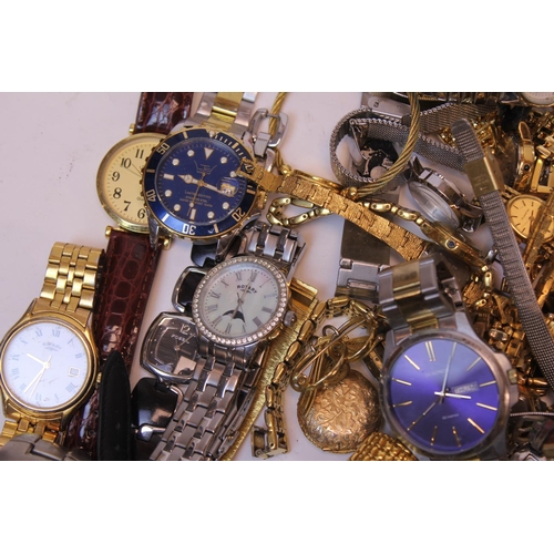 209 - A large Collection of various watches to include Seiko, Rotary, Sekonda, Avia, DKNY, Swatch, Geese, ... 