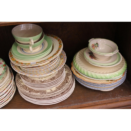 771 - A quantity of Transfer decorated Dinner China including plates, salad dishes, pudding bowls, etc. by... 