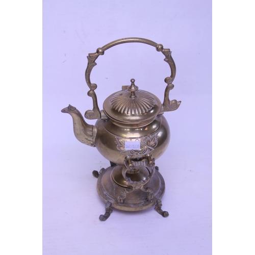 418 - A Saudi Arabia Brass Tea Kettle on Stand.