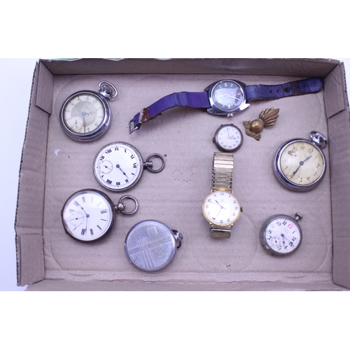 246 - A collection of various watches and pocket watches, to include Services, Orion, Smiths, etc.