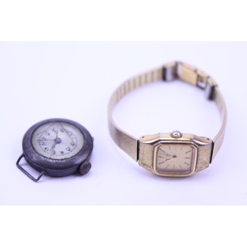 255 - A Vintage Ladies Seiko Watch on a Metal Strap along with a 1930s Silver coloured Ladies Watch.