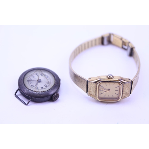 255 - A Vintage Ladies Seiko Watch on a Metal Strap along with a 1930s Silver coloured Ladies Watch.