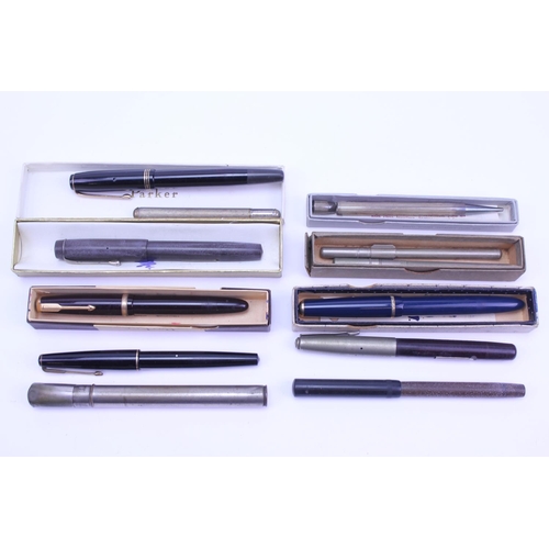 331 - A Collection of Pens to include Mabie Todd & Company, New York Pen, Parker Pens to include 14ct Gold... 