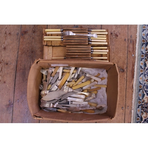 74 - A Collection of Silver Plated Cutlery to include Servers, Table Knives, etc.