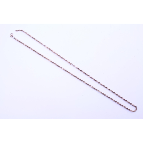 192 - A 9ct Gold chain. Weight approx 11.9g. Missing one hoop. AF. Length approx 54cm.