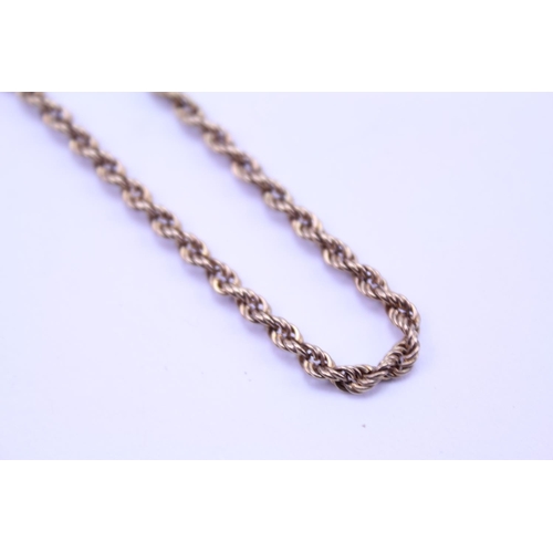 192 - A 9ct Gold chain. Weight approx 11.9g. Missing one hoop. AF. Length approx 54cm.