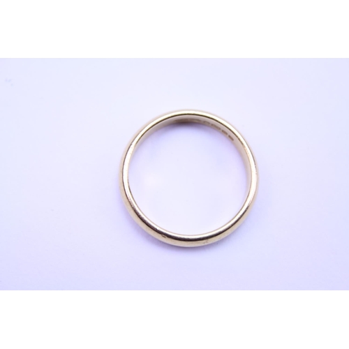 96 - A 22ct Gold wedding band. Total weight approx 7.1 grams. Size T.