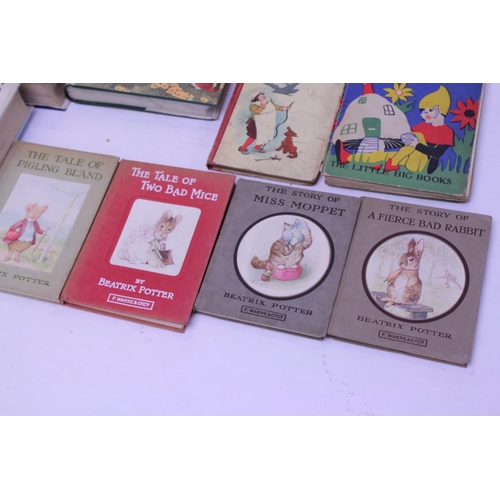 315 - Four Beatrix Potter Books to include Fierce Bad Rabbit, Miss. Moppet, The Tale of the Bad Mice & a T... 