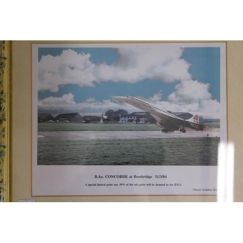 716 - A Limited Edition Print of B.A.e. Concorde at Bembridge on 31/3/1984, Framed & Glazed.