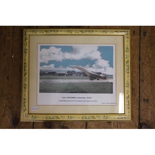 716 - A Limited Edition Print of B.A.e. Concorde at Bembridge on 31/3/1984, Framed & Glazed.