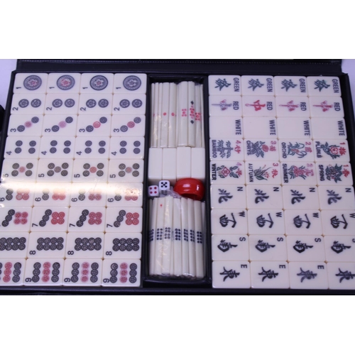 901 - A Mah-Jong Set in Original Case & a Go Set containing Black & White Counters.