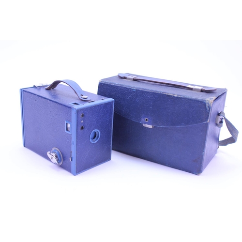 726 - A 1920s Box Brownie Camera in Blue with fitted case.