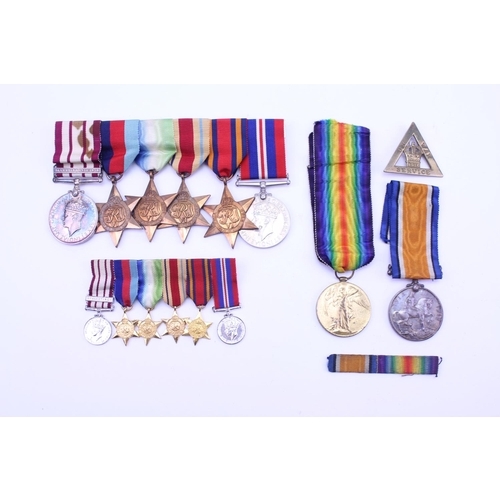 377 - A collection of medals presented to A. H. TRIGELL JX.138536, to include 6 medals and 6 miniature med... 