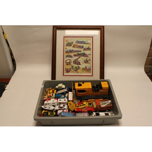 87 - A Collection of Unboxed/Play Worn Diecast models to include Tonka, Matchbox, Corgi, etc along with a... 