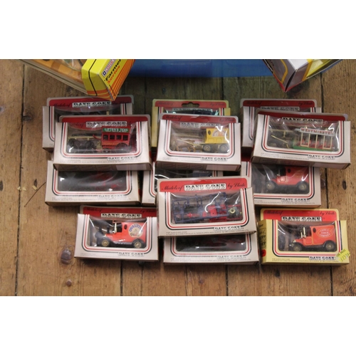 90 - A Large Tub of Boxed models to include a Lone Star Tractor Set, a Burago Ferrari, a Matchbox Yestery... 