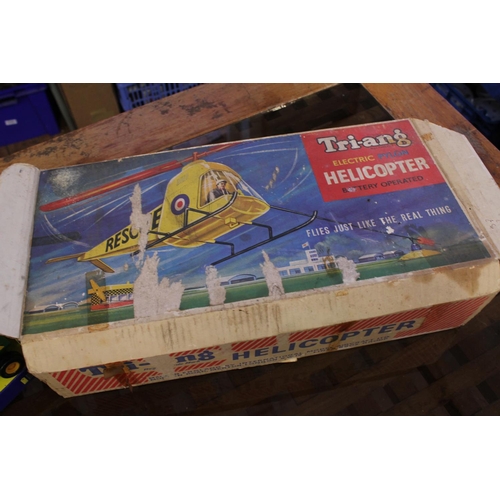 103 - An Early Boxed Triang Plastic Helicopter (As Found) along with a Boxed Buddy L Tractor & Trailer Set... 