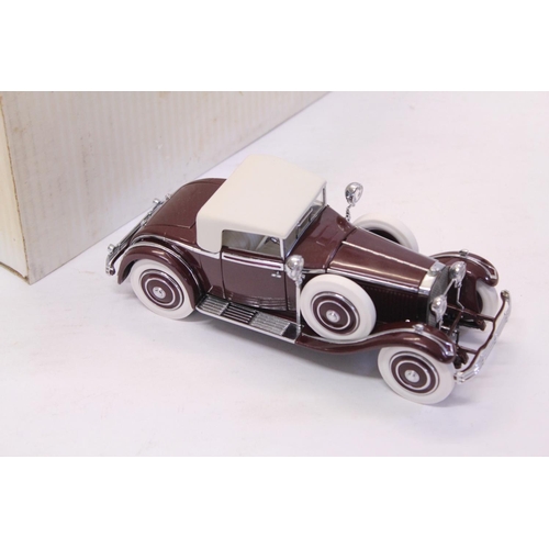 150 - A Franklin Mint 1925 Hispano Suiza H6B Kellner finished in Maroon. The model appears Mint apart from... 