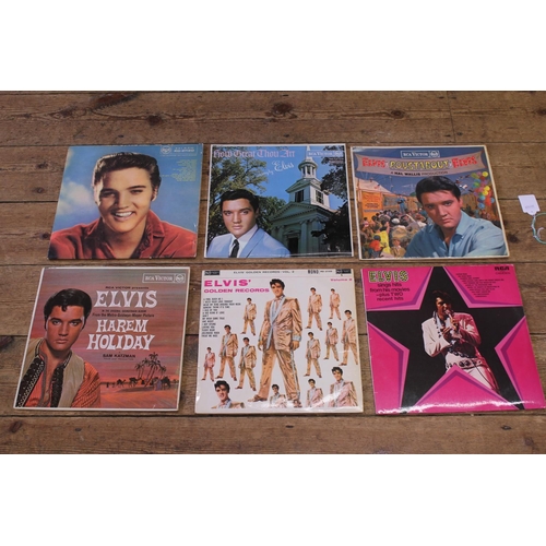 530 - A Collection of 6 Original Elvis Presley LP Records to include 