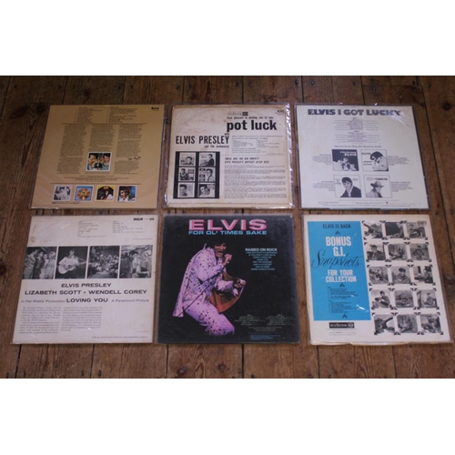 539 - A Collection of 6 Original Elvis Presley LP Records to include 