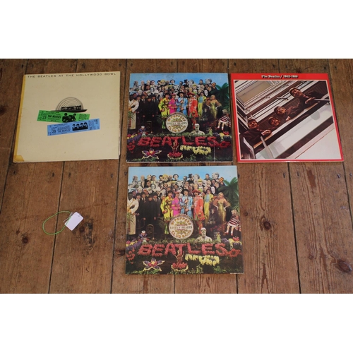 546 - A Collection of 4 Original Beatles LP Records to include 