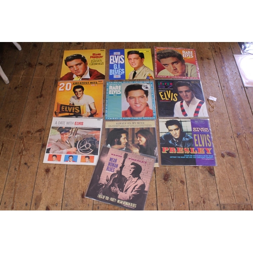 519 - A Collection of 10 Original Elvis Presley LP Records to include 