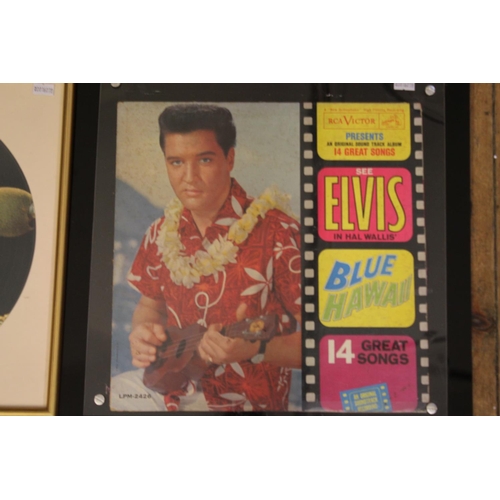 525 - 2 x Framed Original Elvis Presley LP Records to include 