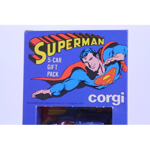 25 - A Scarce Corgi Juniors T.V. Related 5 Piece Gift Set to include a Superman Supermobile, James Bond A... 