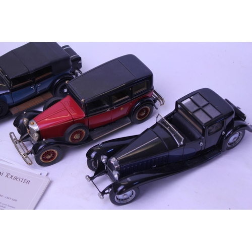 138 - A Collection of 4 x Franklin Mint Models to include a Bugatti Royale, 1929 Rolls Royce Phantom I, 19... 