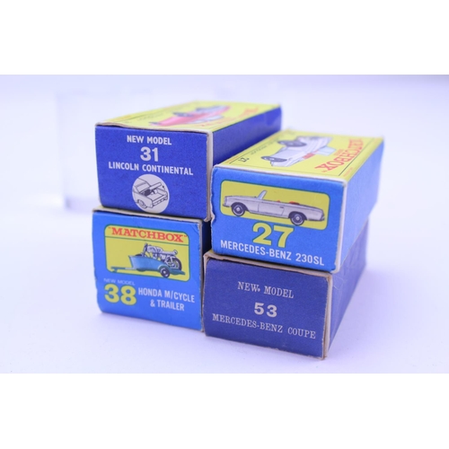 192 - 4 x 1960s Matchbox 1/75 models to include: No: 38 