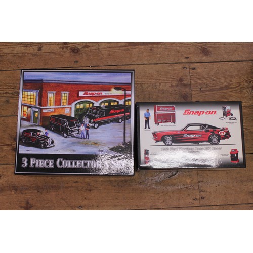 109 - A 1/34th Scale 3 Piece Snap-On Collectors Set along with a 1969 Snap-On 1/24th Scale Ford Mustang Bo... 