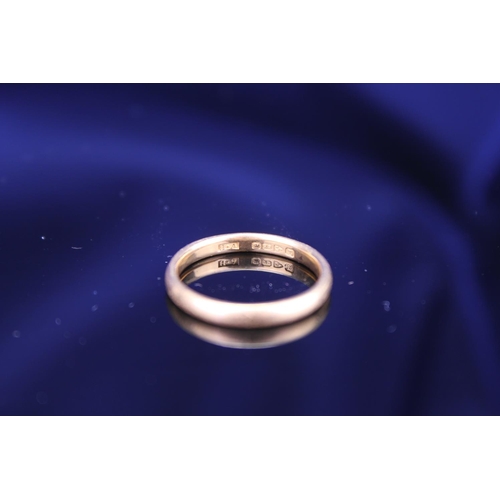 227 - A 22ct Gold Wedding Ring. Size: P. Weighing: 4 Grams.