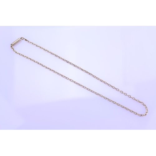 261 - A 18ct Gold child's necklace. Length approximately 22cm. Total weight approximately 3.4g.