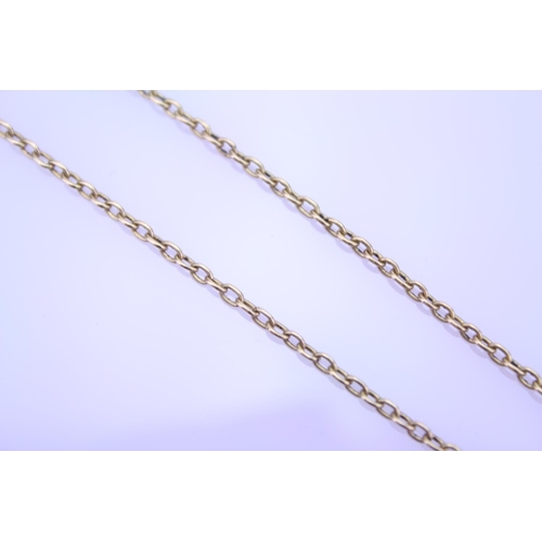 261 - A 18ct Gold child's necklace. Length approximately 22cm. Total weight approximately 3.4g.