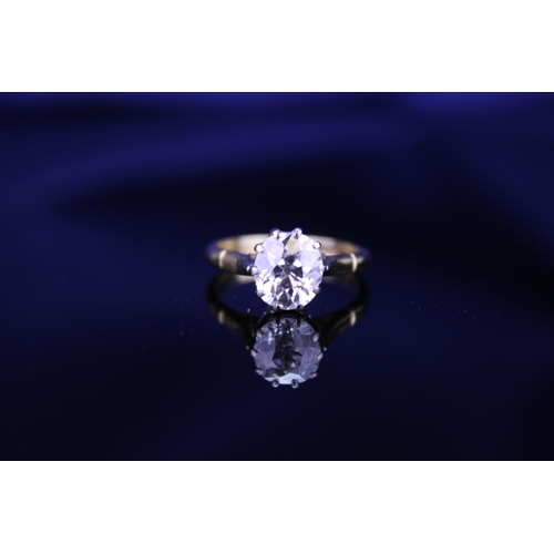 243 - A Victorian Diamond cushion shaped Ring set in 18ct platinum, Diamond approximately 1.2ct, Ring size... 