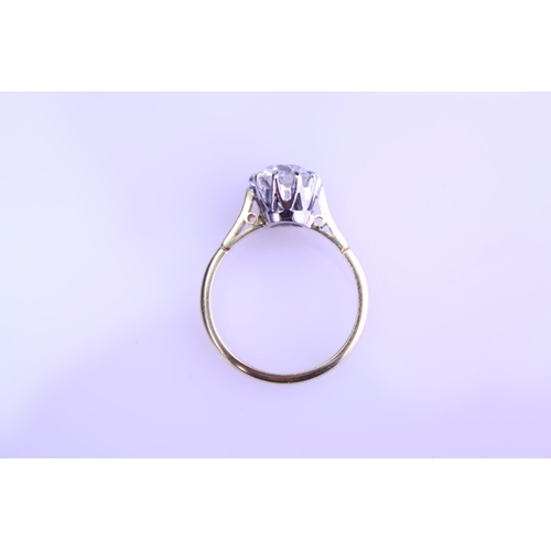 243 - A Victorian Diamond cushion shaped Ring set in 18ct platinum, Diamond approximately 1.2ct, Ring size... 