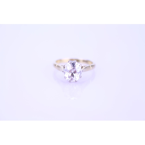 243 - A Victorian Diamond cushion shaped Ring set in 18ct platinum, Diamond approximately 1.2ct, Ring size... 