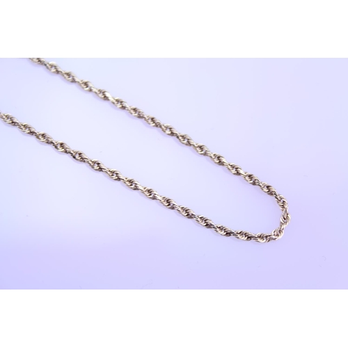 249 - A 14ct Gold necklace. Total weight approx. 4.6g. Length approx. 53.5cms.