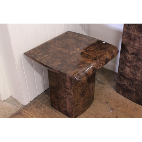 613 - A Marble Effect (Very Heavy) Hall Way Entrance Table along with a Similar Small Square Side Table. M... 