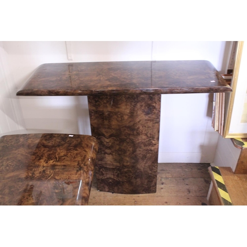 613 - A Marble Effect (Very Heavy) Hall Way Entrance Table along with a Similar Small Square Side Table. M... 