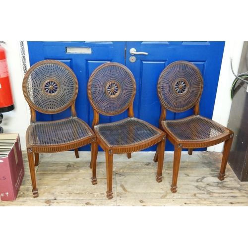 407 - A Set of 8 Adams Design Victorian Dining Chairs & Elbow Chairs with Bergere & Carved Panel Centre re... 