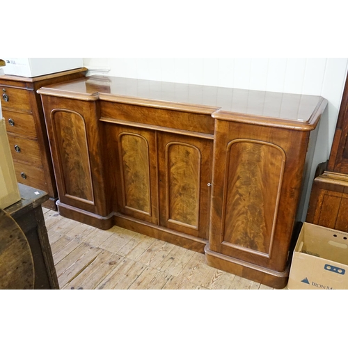 408 - A Victorian Cuban Mahogany Inset Fronted Butler's Sideboard with Four Cupboards with Fitted interior... 