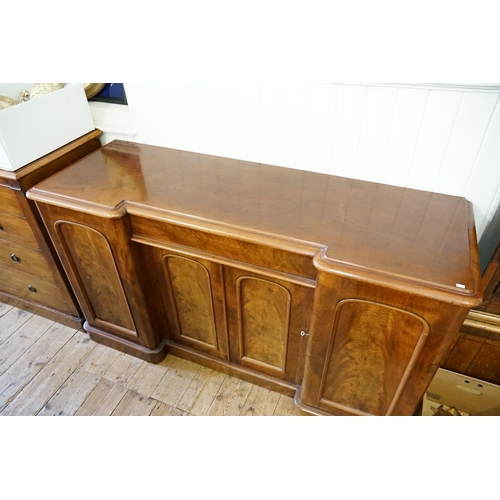 408 - A Victorian Cuban Mahogany Inset Fronted Butler's Sideboard with Four Cupboards with Fitted interior... 